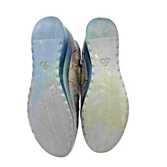 Clarks Women Cloudsteppers Caddlell Rush Brown Ankle Boots 10 Leather Side Zip - Picture 8 of 9